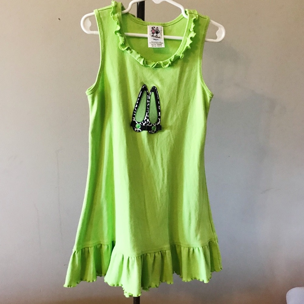 Girls lime green tunic/dress